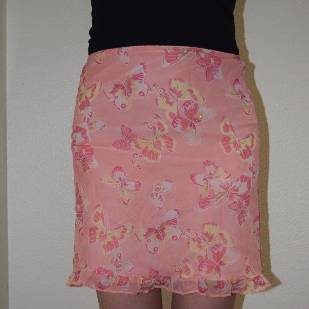 Pink butterfly skirt